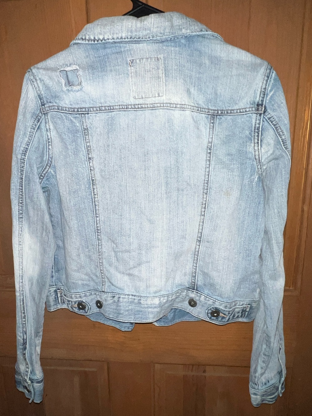 Distressed Light Denim Jacket - Picture 4 of 5